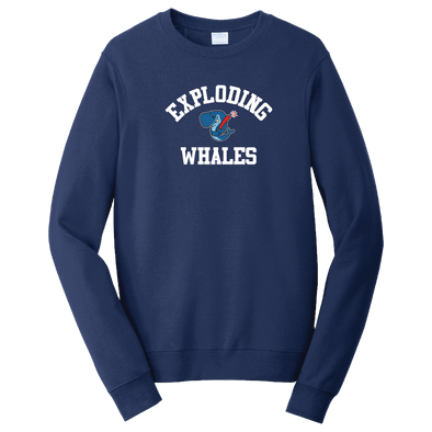 Eugene Emeralds Exploding Whales College Arch Crew Neck Sweater