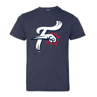 Reading Fightin Phils Fightins Navy Logo F-Fist Tee