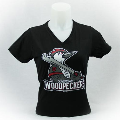 Fayetteville Woodpeckers Women Primary Logo T-Shirt