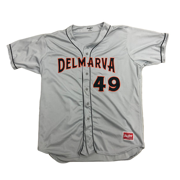 Delmarva Shorebirds Rawlings 2025 Team Issued Grey Jerseys