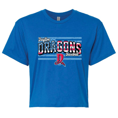 Ladies Cartwright July 4th Crop Tee