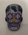 San Antonio Missions Flying Chanclas De San Antonio Sugar Skull Lapel Pin