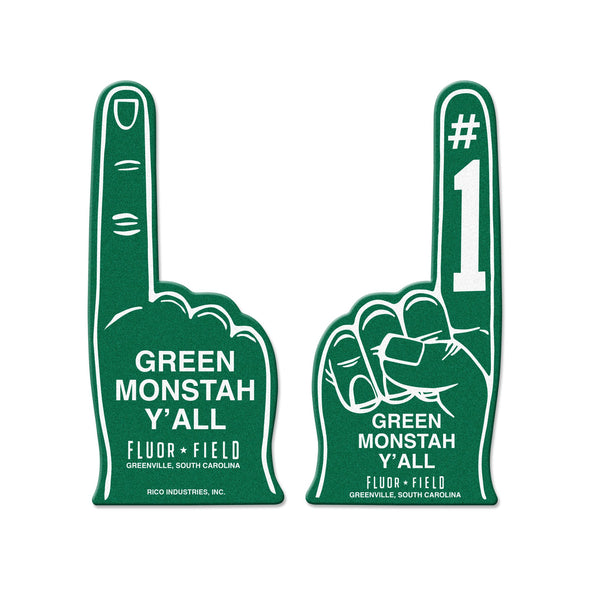 Greenville Drive Rico Green Monstah Y'all Fan Foam Finger
