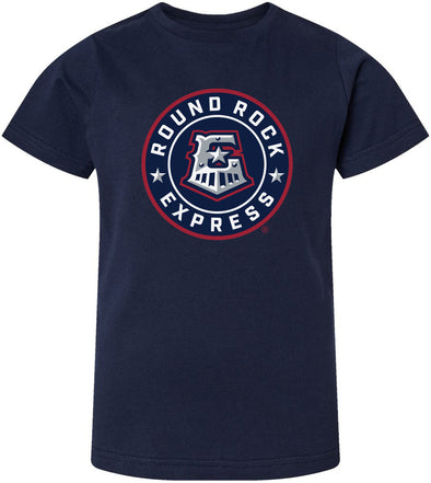 Round Rock Express Youth Navy Primary Logo Tee