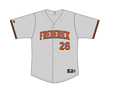 Frederick Keys ADULT Road Jersey GRAY