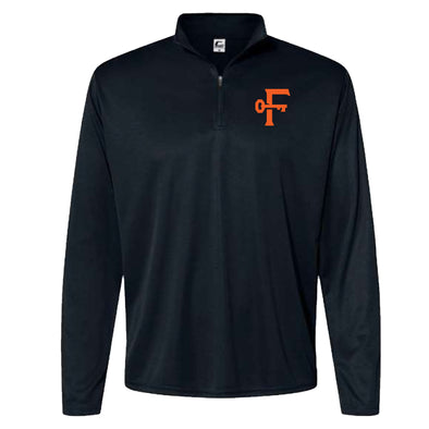 Frederick Keys ADULT 1/4 Zip F Logo BLACK