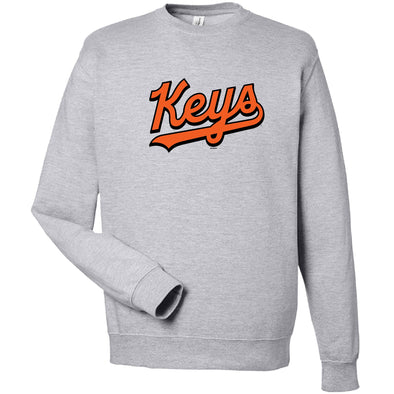Frederick Keys ADULT Crewneck Script Logo HEATHER