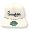Somerset Patriots L2 Caddy Lightweight Performance Adjustable White Golf Snap Back Cap