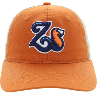 Somerset Patriots Adult Garment Washed Mesh Back Adjustable Zorros de Somerset Z Tail Cap