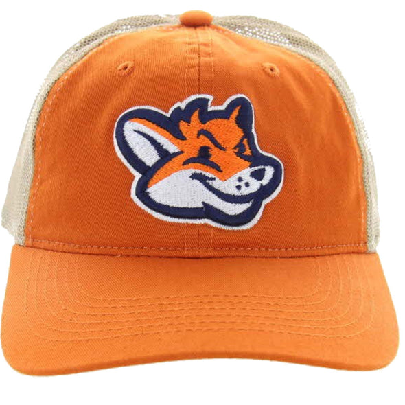 Somerset Patriots Adult Garment Washed Mesh Back Adjustable Zorros de Somerset Mascot Cap