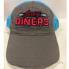 Jersey Diners Adult Wordmark Unstructured Garment Washed Mesh Back Hook Loop Cap