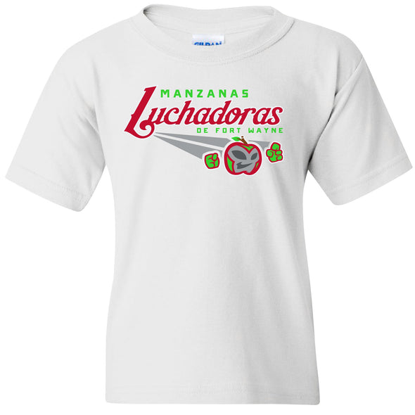 Manzanas Luchadoras White Tee Youth