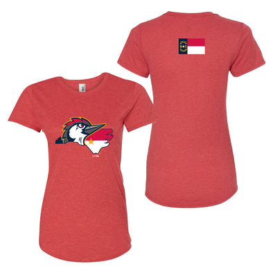 Women's Home State Logo Red T-Shirt