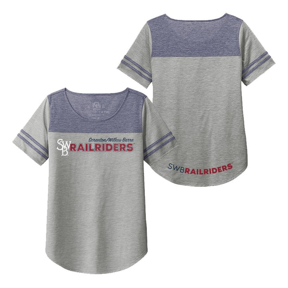 Scranton Wilke's-Barre RailRiders 108 Stitches Ladies Fan tee