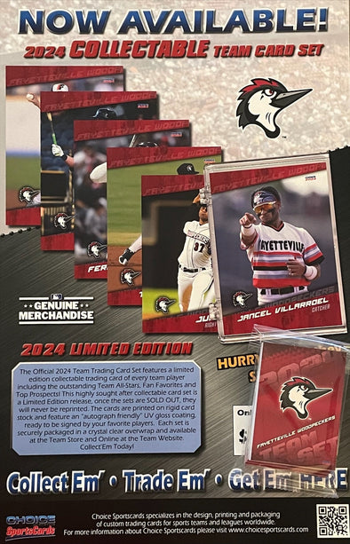 Fayetteville Woodpeckers 2024 Choice Sports Team Card Sets