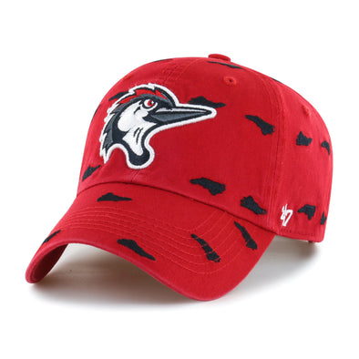Fayetteville Woodpeckers '47 Brand Women's Red Confetti Clean Up Cap