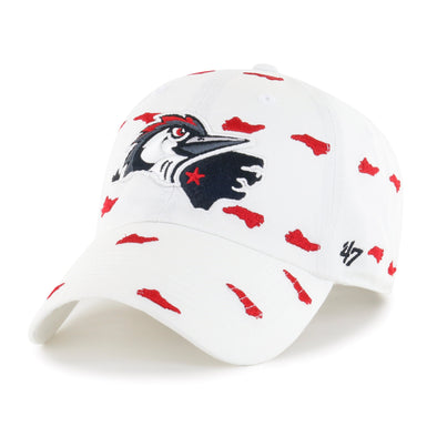 Fayetteville Woodpeckers '47 Brand Women's White Confetti Clean Up Cap