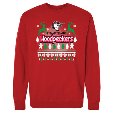 Fayetteville Woodpeckers Bimm Ridder Fleece Reindeer Sweatshirt