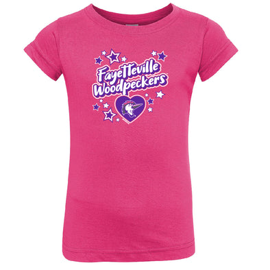 Fayetteville Woodpeckers Bimm Ridder Toddler Pink Daffy T-shirt