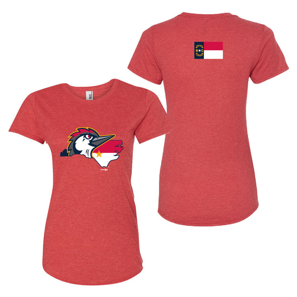 Fayetteville Woodpeckers Bimm Ridder Women's Red Home State Logo Red T-Shirt