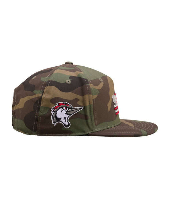 Fayetteville Woodpeckers Black Clover Perfect Game Adjustable Cap