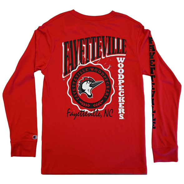 Fayetteville Woodpeckers Champion Long Sleeve Stadium T-shirt