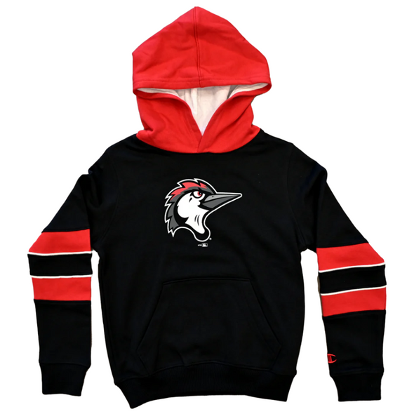 Fayetteville Woodpeckers Champion Youth Superfan Hood Sweatshirt