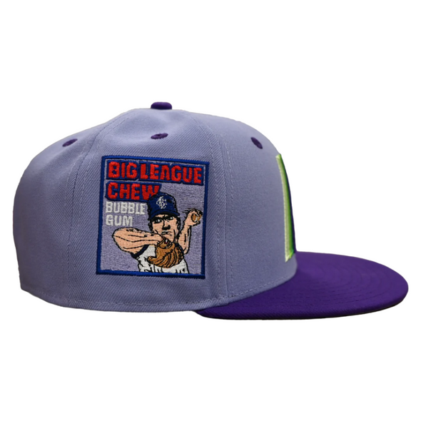 Fayetteville Woodpeckers New Era 59Fifty Big League Chew Grape Fitted Cap