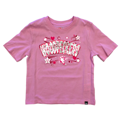 Fayetteville Woodpeckers New Era Girl's Boxy Sequin T-shirt