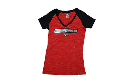 Fayetteville Woodpeckers New Era Women's Space Dye Raglan T-shirt