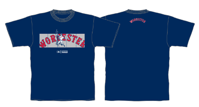 Worcester Red Sox Navy Outfield Fence Tee