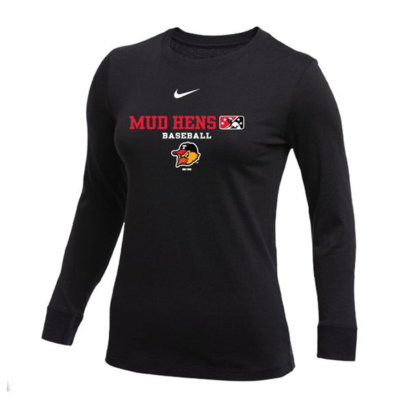 Toledo Mud Hens Black Nike Fields Ladies Long Sleeve T-shirt