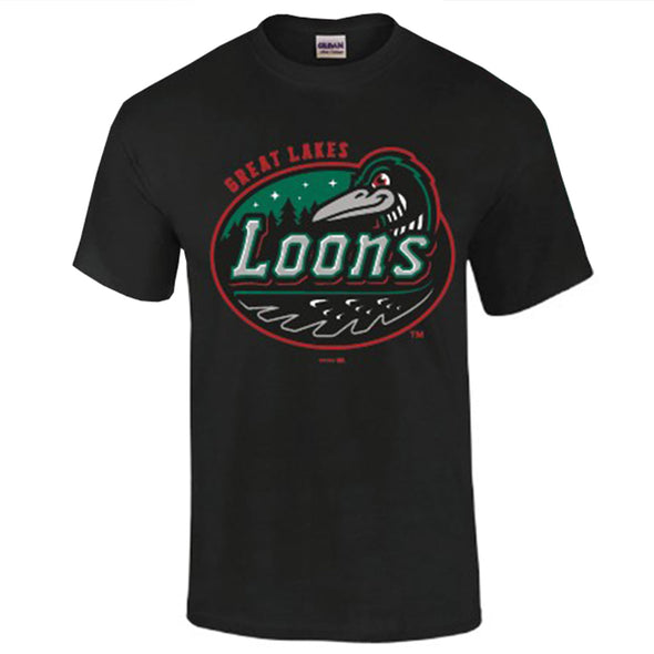 Great Lakes Loons Black Primary Tee - Adult