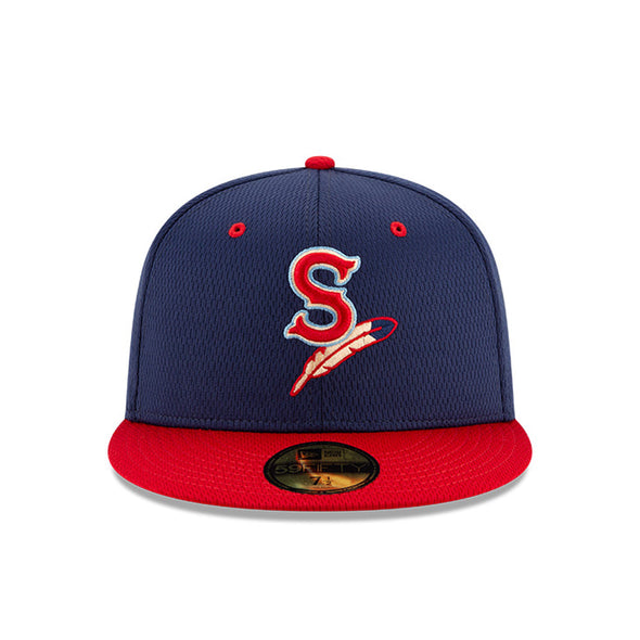 Spokane Indians New Era 59FIFTY Fitted BP Navy Home Logo Cap