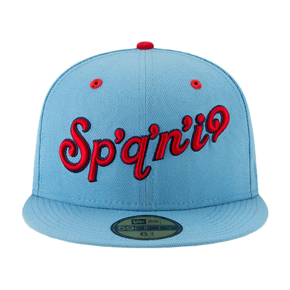 Spokane Indians New Era 59FIFTY Fitted Sky Blue Salish Script Cap