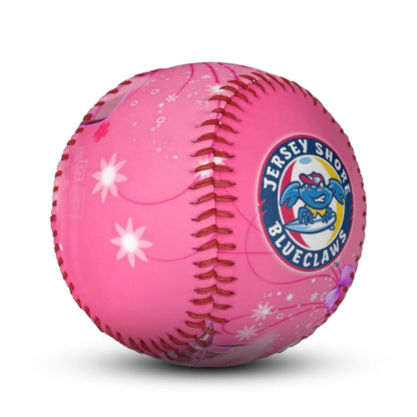 Jersey Shore BlueClaws Pink Flowers Souvenir Baseball