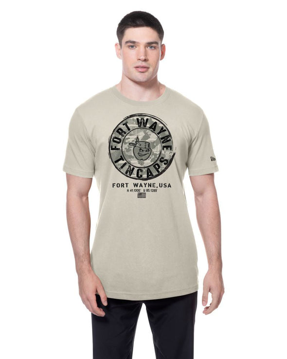 Fort Wayne TinCaps 2025 Armed Forces Stone Camo Tee