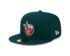 Fort Wayne TinCaps 2025 On-Field: 59FIFTY Home Dark Green Cap