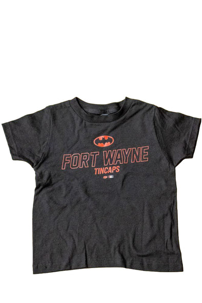Fort Wayne TinCaps 2025 Youth Batman Black Tee