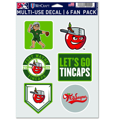 Fort Wayne TinCaps Multi-Use Decal 6 pk
