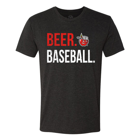 Fort Wayne TinCaps Beer. Baseball. Black Tee