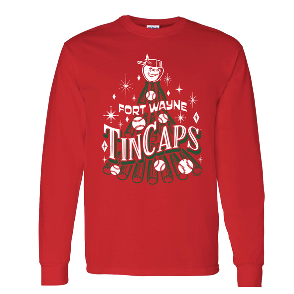 Fort Wayne TinCaps Chimney Red Long Sleeve Tee