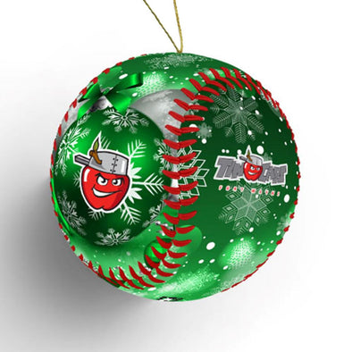 Fort Wayne TinCaps 2025 Green Baseball Snowflake Ornament