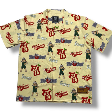 Fort Wayne TinCaps Cream Hawaiian Shirt