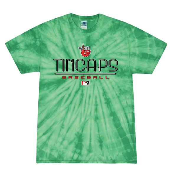Fort Wayne TinCaps Hitchcock Green Tie Dye Youth Tee
