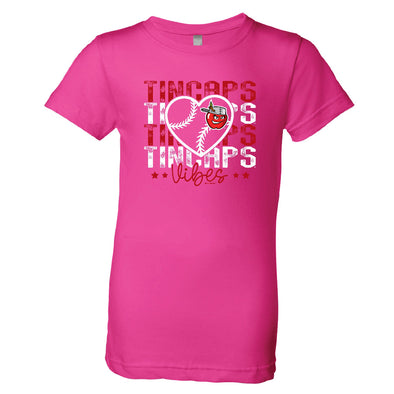 Fort Wayne TinCaps Lohaus Raspberry Girls Tee