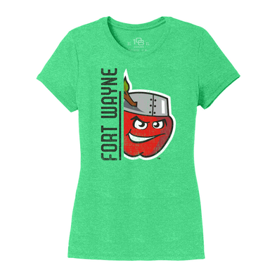 Fort Wayne TinCaps Split Screen Green Ladies Tee