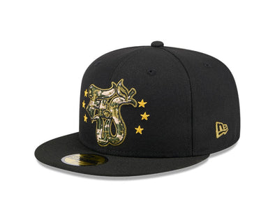 Fort Wayne TinCaps 2024 Armed Forces Specialty 59FIFTY Black Cap