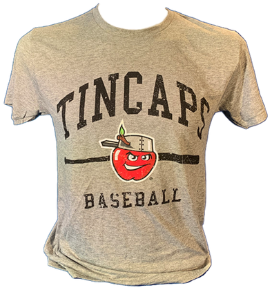 Fort Wayne TinCaps Arch Bat Gray Tee