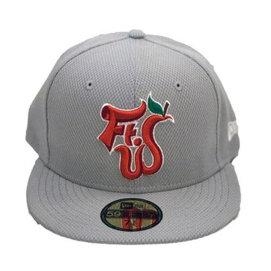 Fort Wayne TinCaps 2024 FTW BP: On-field 59FIFTY Light Gray Cap